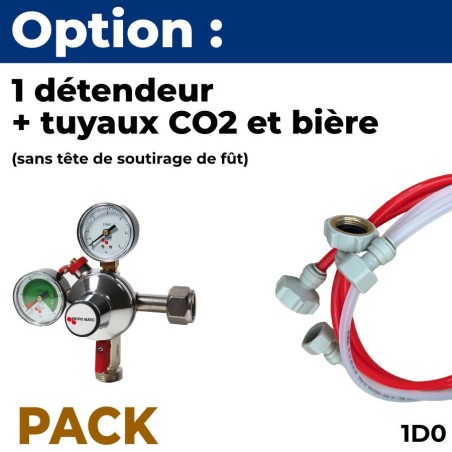 Option pack 1 ligne : détendeur seul (sans tête) + tuyaux