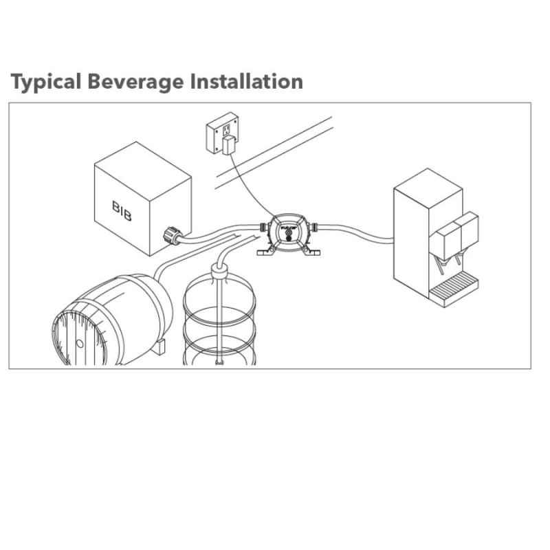 Pompe à membrane FLOJET pour vin de Bag in Box ou BIB John Guest