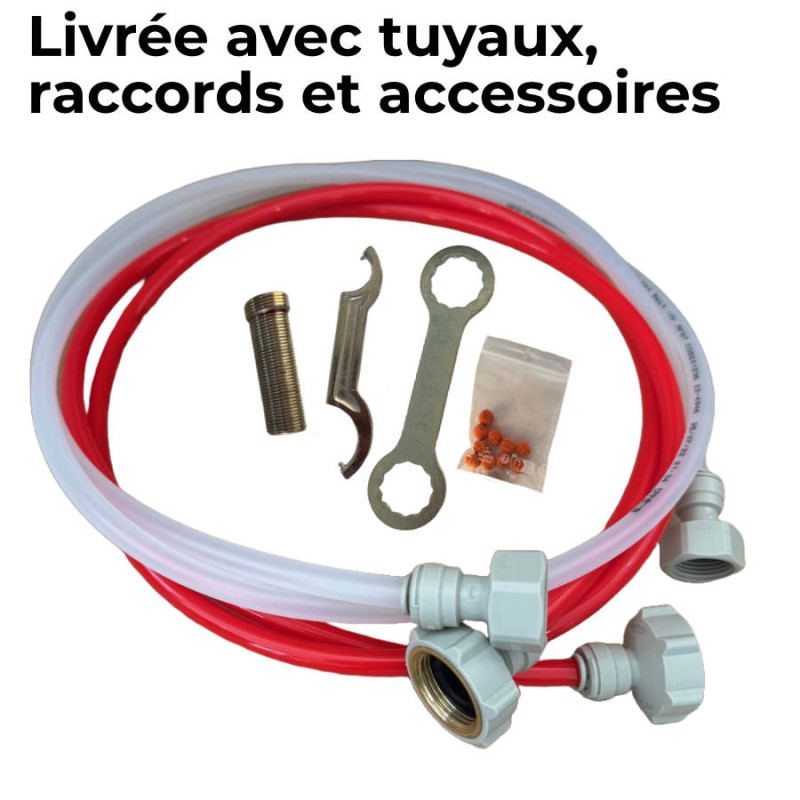 les accessoires et tuyaux sont fournis avec le choix des têtes de soutirage