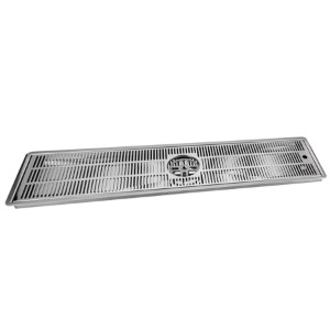 Égouttoir TOF INOX encastrable extra large 1200 x 220 x 30 mm avec rince verre central et vidange