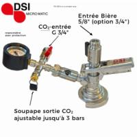 Tête de remplissage de fût DSI type A avec soupape pour fût de pompe à bière