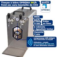 Pompe à bière OPREMA 86L/h 2 robinets sans bouteille de CO2 compresseur AIR intégré 